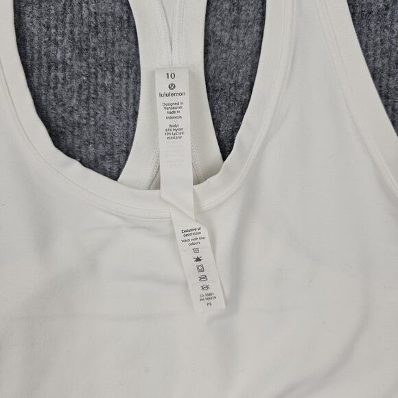 Lululemon Tank Top Womens Size 10 White Racerback Athletic Yoga Gym Workout - Picture 3 of 4
